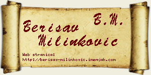 Berisav Milinković vizit kartica
